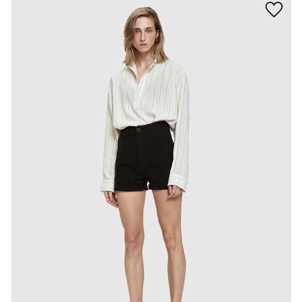 Jesse Kamm Cut Off Shorts in Black - Picture 2 of 5